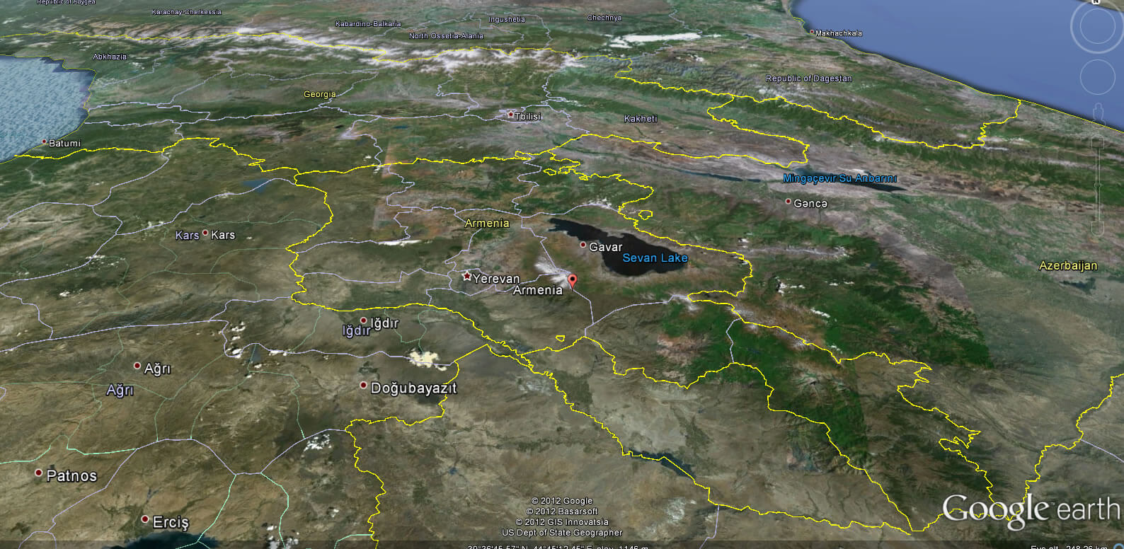 ermenistan yeryuzu haritasi